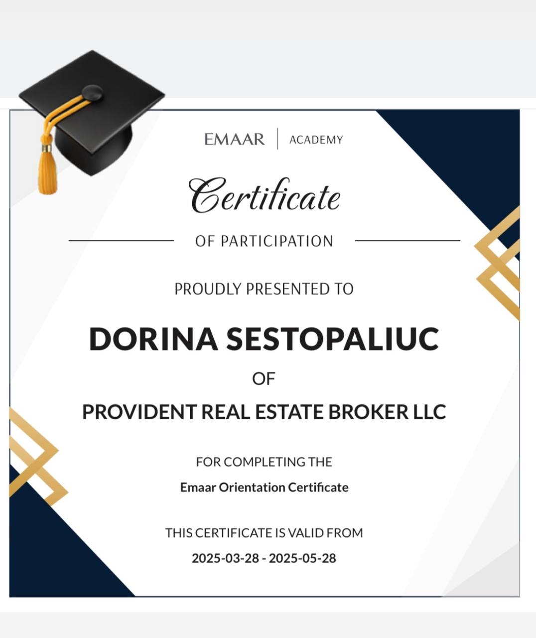 certificate